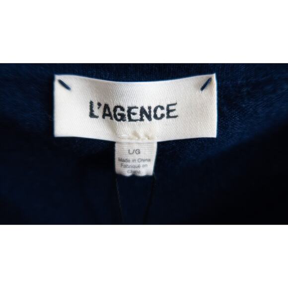 L'AGENCE 'Antoinette' V-Neck Varsity Blue Sweater LARGE NWT $295 - Picture 12 of 12